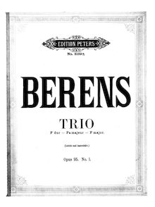 Partition de piano, Piano Trio, Trio for Violin, Cello and Piano, Op.95 No.1