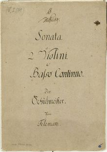 Partition parties complètes, Der Schulmeister, C major, Telemann, Georg Philipp