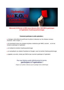 Opération Sarkozy : Carton Rouge