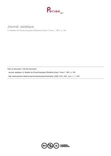 Journal. asiatique - article ; n°1 ; vol.1, pg 150-150
