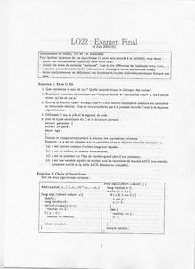 UTBM 2004 lo22 initiation au systeme unix et programmation en c tronc commun semestre 2 final