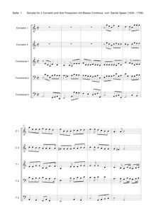 Partition complète, Sonata en A, A major, Speer, Georg Daniel