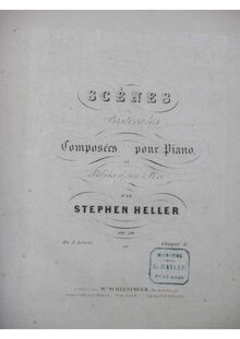 Partition complète, Scenes pastorales, Op. 50, Heller, Stephen par Stephen Heller