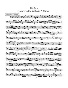 Partition violoncelles/Basses, violon Concerto, Violin Concerto No.1