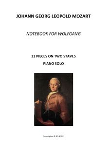 Partition complète, Notenbuch fuer Wolfgang, Various, Mozart, Leopold