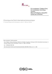 Chronique de Droit international économique - article ; n°1 ; vol.14, pg 554-605