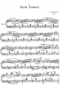 Partition complète, Valse Caprice, Op.64, Galeotti, Cesare