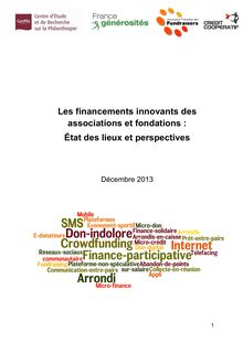 Les financements innovants des associations et fondations :  État des lieux et perspectives 