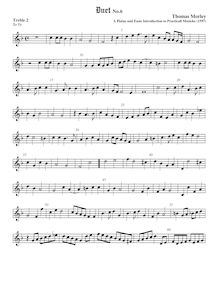 Partition Treble2 viole de gambe, A Plain et Easy Introduction to Practical Music par Thomas Morley