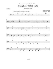 Partition Tuba, Symphony No.18, B-flat major, Rondeau, Michel