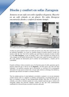 Diseño y confort en sofas Zaragoza