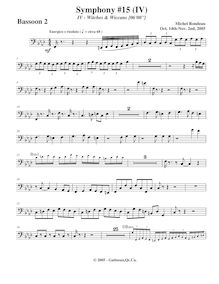 Partition basson 2, Symphony No.15  Black Halloween , F minor, Rondeau, Michel
