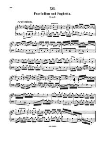 Partition complète, Prelude et Fughetta, Präludium und Fughetta par Johann Sebastian Bach