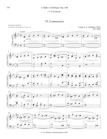 Partition 7, Communion (B-flat major), L’Office Catholique, Op.148