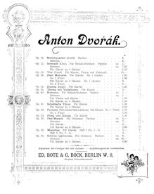 Partition Heft 1 (Nos.1-3), 6 Mazurkas, 6 Mazurky, Dvořák, Antonín