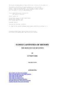 Famous Affinities of History — Volume 4 - The Romance of Devotion