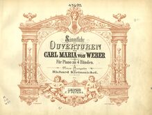 Partition complète, Abu Hassan, Komische Oper in einem Akt, Weber, Carl Maria von