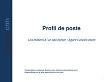 Profil de poste Agent Service client / Téléconseiller