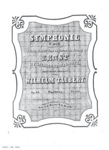 Partition complète, Symphony No.4, B minor, Taubert, Wilhelm