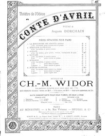 Partition Piano 2 , partie, Conte d Avril (), Op.64, Widor, Charles-Marie