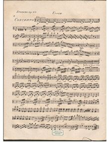 Partition altos, Piano Concerto en C major, Op.40, C major, Sterkel, Johann Franz Xaver