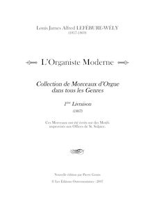 Partition , Pastorale, L Organiste Moderne, Lefébure-Wély, Louis James Alfred