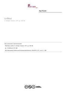 Le Bouc - article ; n°1 ; vol.2, pg 129-138