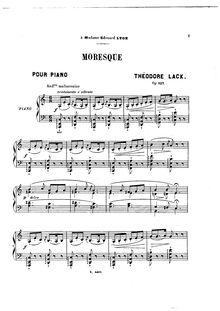 Partition complète, Moresque, Op.127, Lack, Théodore