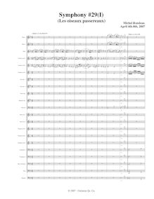 Partition , Les oiseaux passereaux, Symphony No.29, B♭ major, Rondeau, Michel