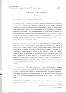 IEPP espagnol 2007 bac admission en premiere annee du premier cycle