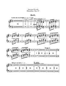 Partition harpe, Hussite Overture, Husitská, Dvořák, Antonín
