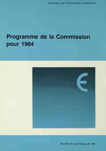 Programme de la Commission pour 1984