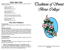 Traditions of Sweet Briar College