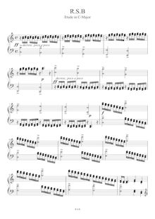 Partition No.2 en C major, Etudes pour Piano, RSB