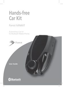 Notice kits voiture mains-libres Parrot  MINIKIT
