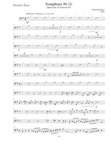 Partition Basses, Symphony No.6  Magnificat , D major, Rondeau, Michel par Michel Rondeau