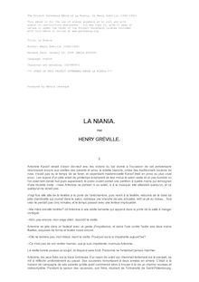 La Niania par Henry Gréville