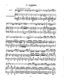 Partition , Scherzo - partition de piano, Op.1 Andante, Scherzo, Romanze et Mazurka