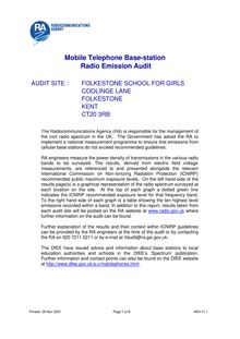 Mobile Telephone Base-station Audit for Folkestone School For Girls