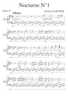 Partition complète, Nocturne No.1, D major, Garnier, Arthur