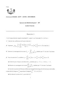 Mathématiques A 2000 Classe Prepa MP Concours E3A