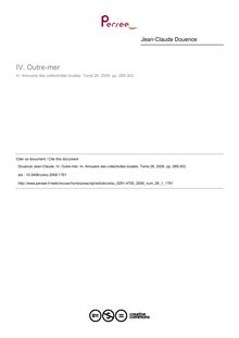 Outre-mer - article ; n°1 ; vol.26, pg 289-302
