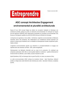 AGC concept Architectes Engagement environnemental et pluralité architecturale