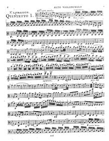 Partition Alto violoncelle (alternate pour violoncelle 1), 6 corde quintettes, G.307-312 (Op.28) par Luigi Boccherini