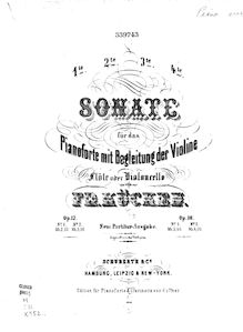 Partition de piano, 2 violon sonates, Op.12, Kücken, Friedrich Wilhelm
