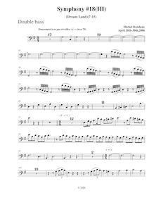 Partition Basses, Symphony No.18, B-flat major, Rondeau, Michel par Michel Rondeau