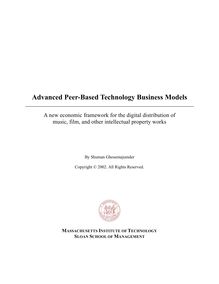 Advanced Peer-Based Technology Business Models