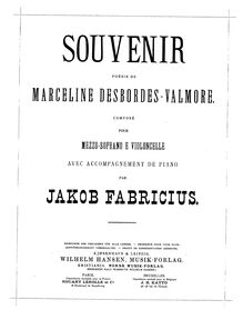 Partition complète & parties, Souvenir, A minor, Fabricius, Jacob