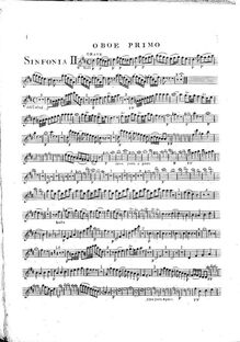 Partition hautbois 1, 6 Symphonies, G.503-508 (Op.12), D major, E♭ major, C major, D minor, B♭ major, A major par Luigi Boccherini