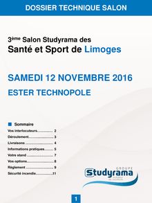 2016 - Limoges santé sport - DT